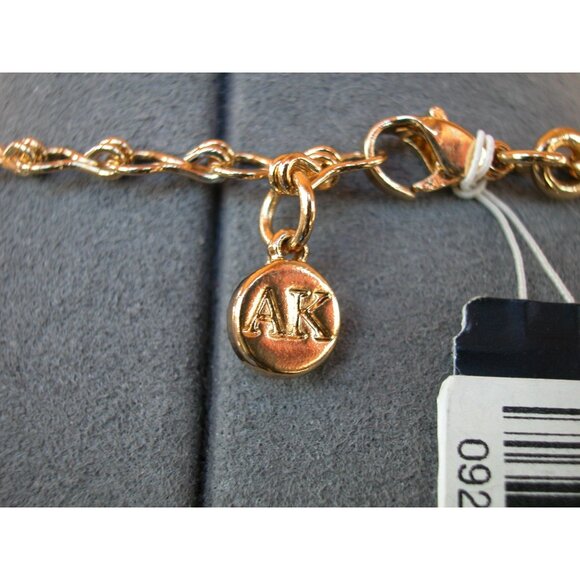 Anne Klein Gold-Tone Chain Necklace With White Floral Pendant,  Bracelet, Earrin - Picture 4 of 11